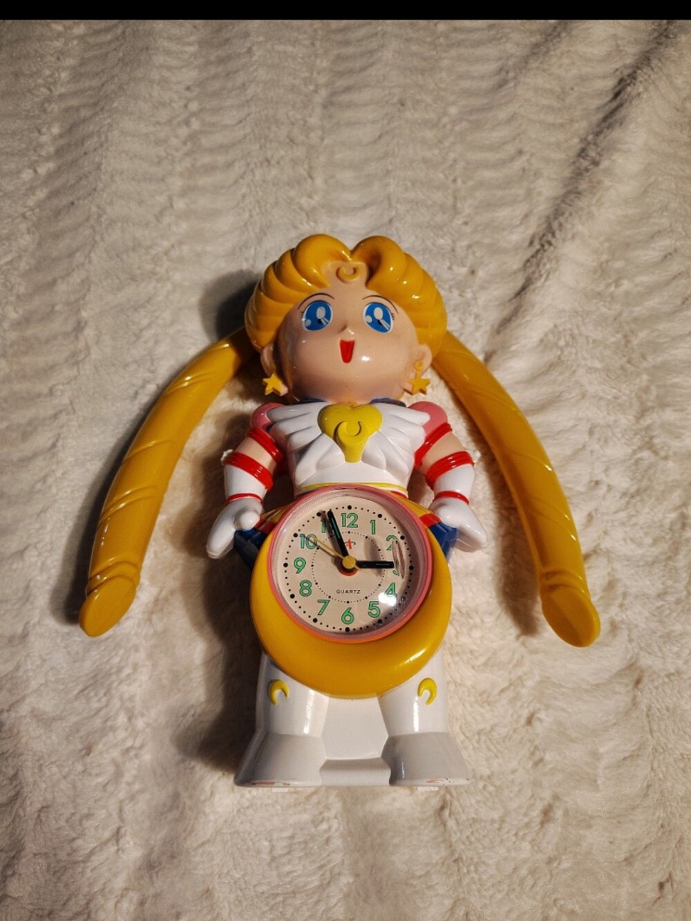 Yellow Sailor-Inspired Kids Clock Toy - Sailor Doll Design